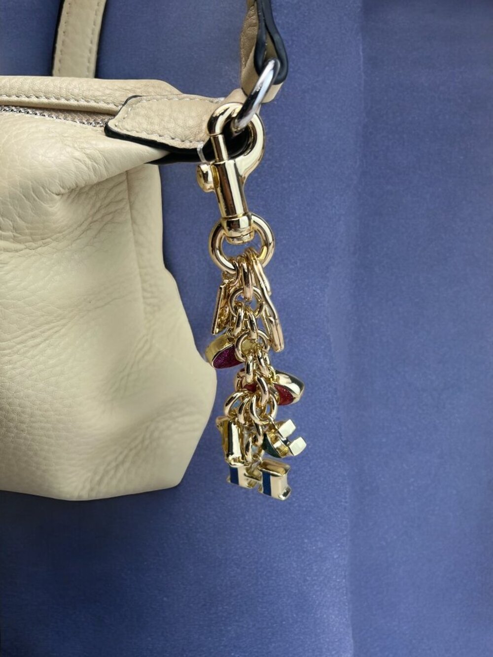 🌸Coach Multicolor Key Holder with Gold Accents - Picture 6 of 8
